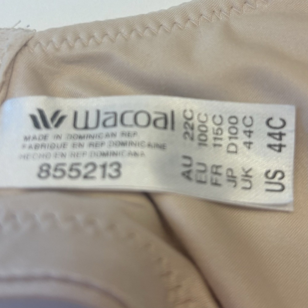 Wacoal 855213 Perfect Primer Full Figure Underwire Bra Plus Size 44C Nude Cream - Picture 9 of 9